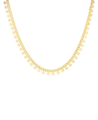 Macy's Gold Plated Dangling Discs Necklace