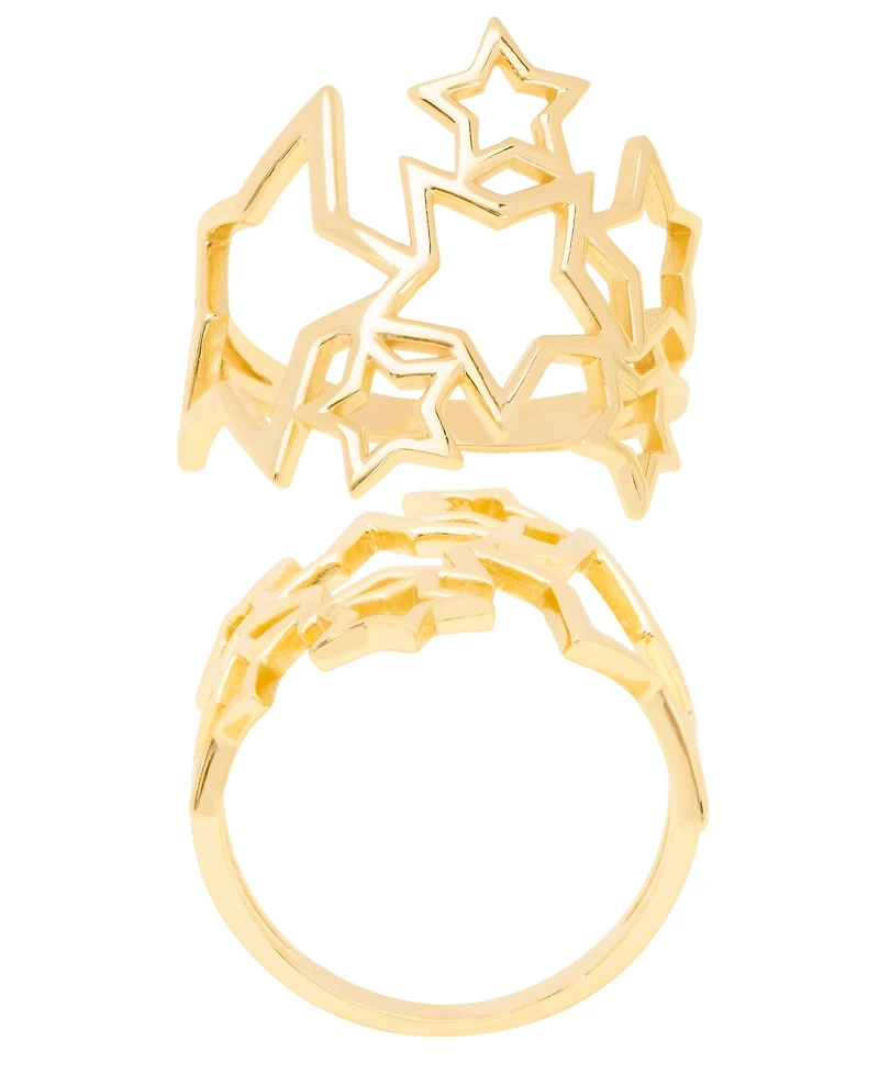 Macy's Gold Plated Open Design Stars Cluster Ring
