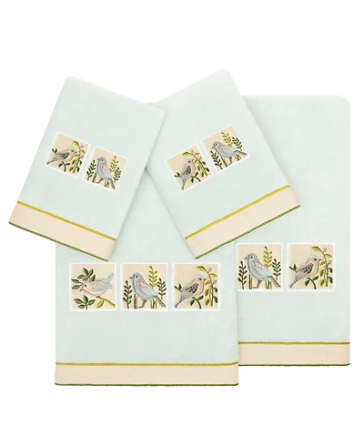 Linum Home Turkish Cotton Belinda Embellished 4-Pc. Bath Towel Set
