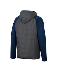 Men's Colosseum Charcoal, Navy Auburn Tigers Good On You Raglan Full-Zip Jacket