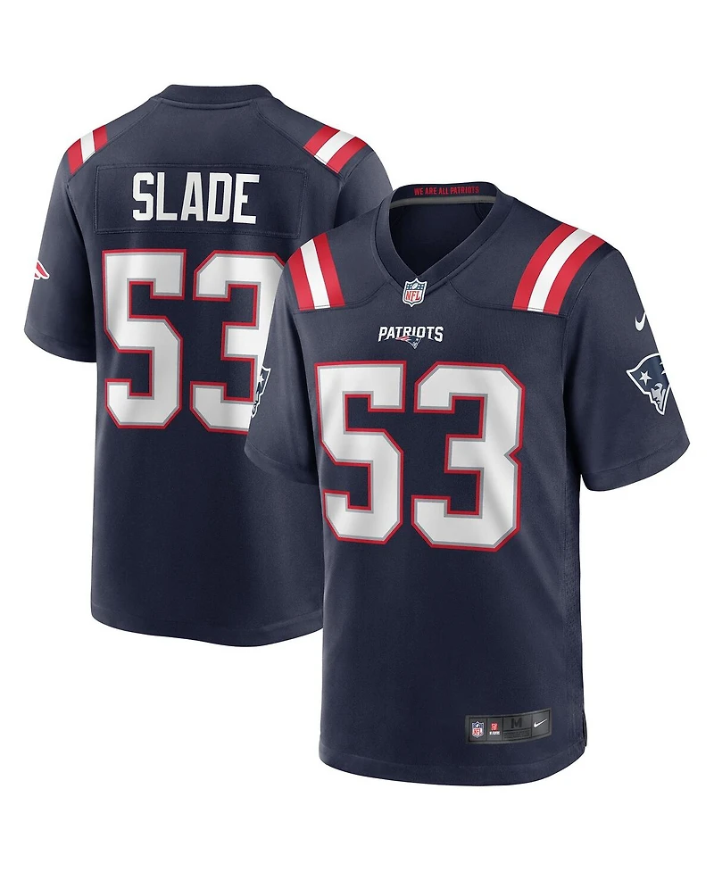 Men's Nike Chris Slade Navy New England Patriots Game Retired Player Jersey