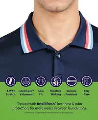 Society of Threads Men's Slim Fit Solid Tipped Performance Polo