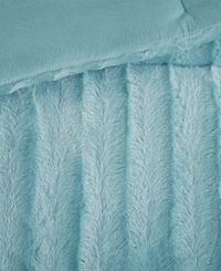 Madison Park Duke Reversible Faux Fur 3-Pc. Comforter Set, Full/Queen