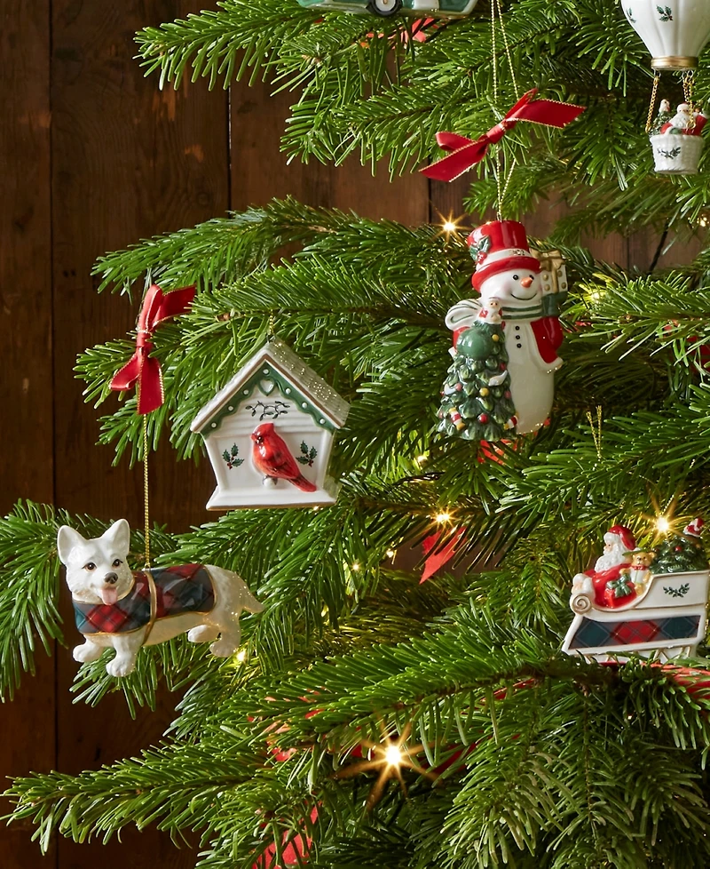 Christmas Tree Tartan Corgi Ornament