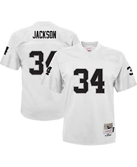 Big Boys and Girls Mitchell & Ness Bo Jackson White Las Vegas Raiders 1988 Retired Player Legacy Jersey