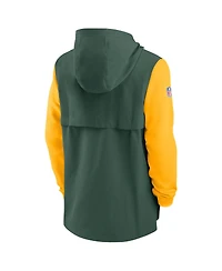Men's Nike Green, Gold Green Bay Packers Sideline Player Quarter-zip Hoodie