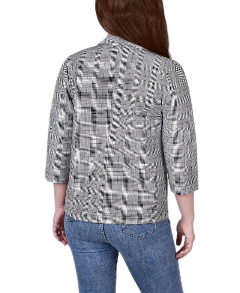 Ny Collection Women's 3/4 Sleeve Ponte Jacket