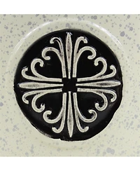 Garden Elements Logo Large Plastic Modern Planter Beige 14.75 Inches