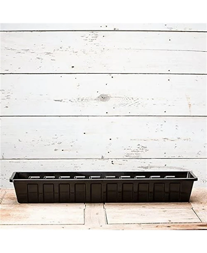 Novelty Poly-Pro Plastic Flower Box Planter, 36" Black