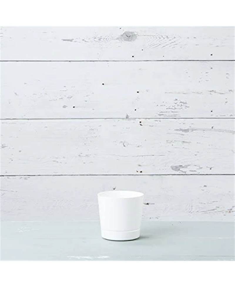 Novelty (#10062) Full Depth Round Cylinder Pot, White, 6 Inch