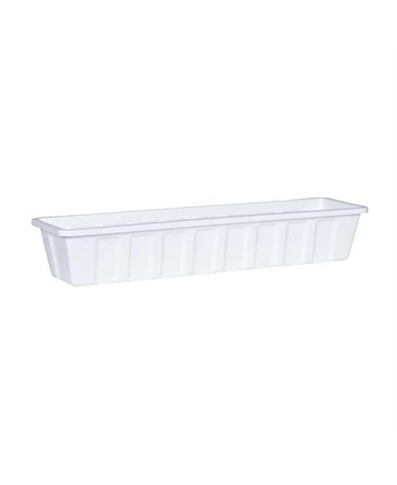 Novelty Manufacturing Polypropylene Flower Box Planter/Liner, White, 30" L