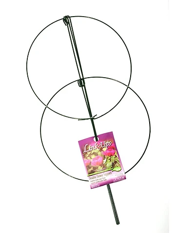Luster Leaf 978 Double Peony Plant Flower Garden Stake Support, Green, 36"