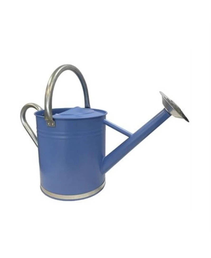 Gardener Select Metal Watering Can, Blue Galvanized Accents, 1.85 Gal