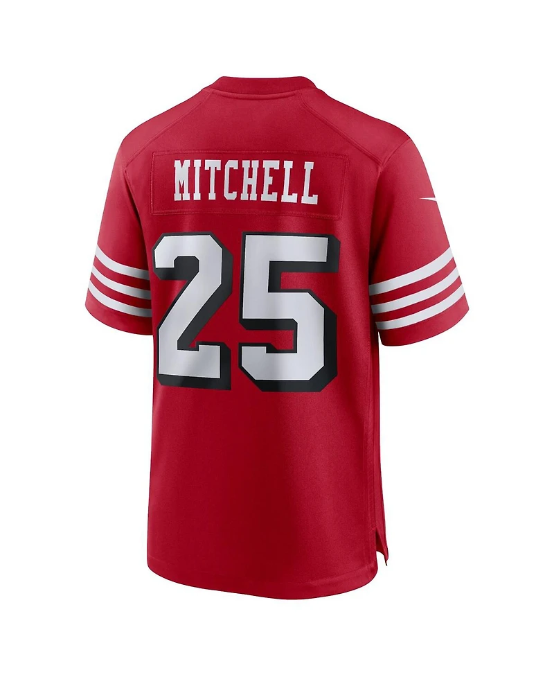 Men's Nike Elijah Mitchell Scarlet San Francisco 49ers Alternate Team Game Jersey