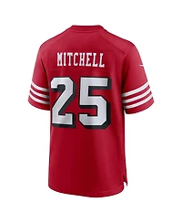 Men's Nike Elijah Mitchell Scarlet San Francisco 49ers Alternate Team Game Jersey