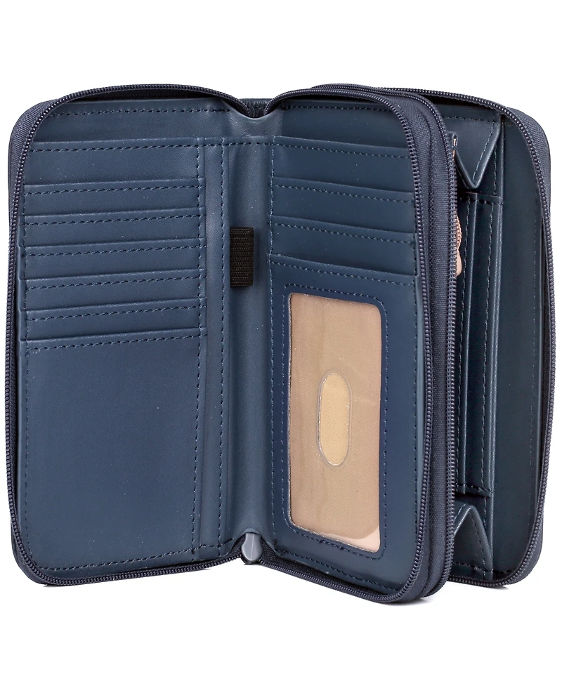 Julia Buxton Women's Heiress Double Zip Organizer Wallet