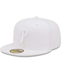 Men's New Era Philadelphia Phillies White on White 59FIFTY Fitted Hat