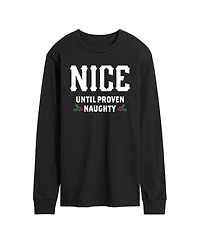 Airwaves Men's Nice Until Proven Naughty Long Sleeve T-shirt