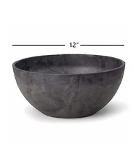 Novelty Napa Bowl Planter Black 12 Inch