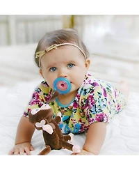 Nuby Baby Calming Natural Flex Snuggleez Pacifier with Plush Animal, Monkey