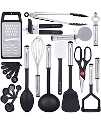 23 Piece Nylon Kitchen Utensils Nylon & Stainless Steel Cooking Utensils Set