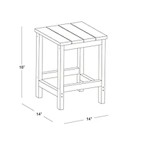 All-Weather Outdoor Patio Poly Adirondack Side Table