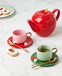 kate spade new york Make it Pop Cup Saucer 8 Piece Set, Service for 4
