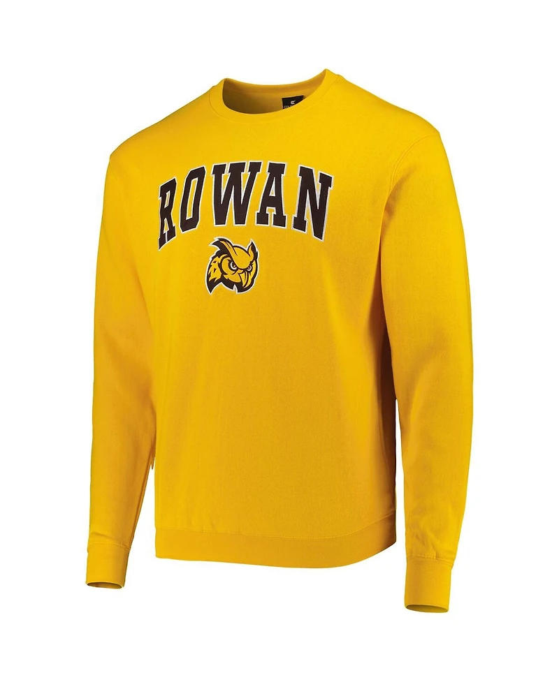 Men's Colosseum Gold Rowan Profs Arch Over Logo Pullover Sweatshirt