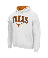 Men's Colosseum White Texas Longhorns Arch & Team Logo 3.0 Pullover Hoodie