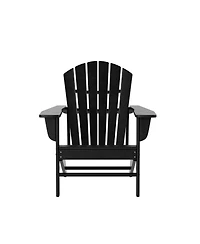 WestinTrends 3-Piece Patio Adirondack Chairs with Round Side Table Set