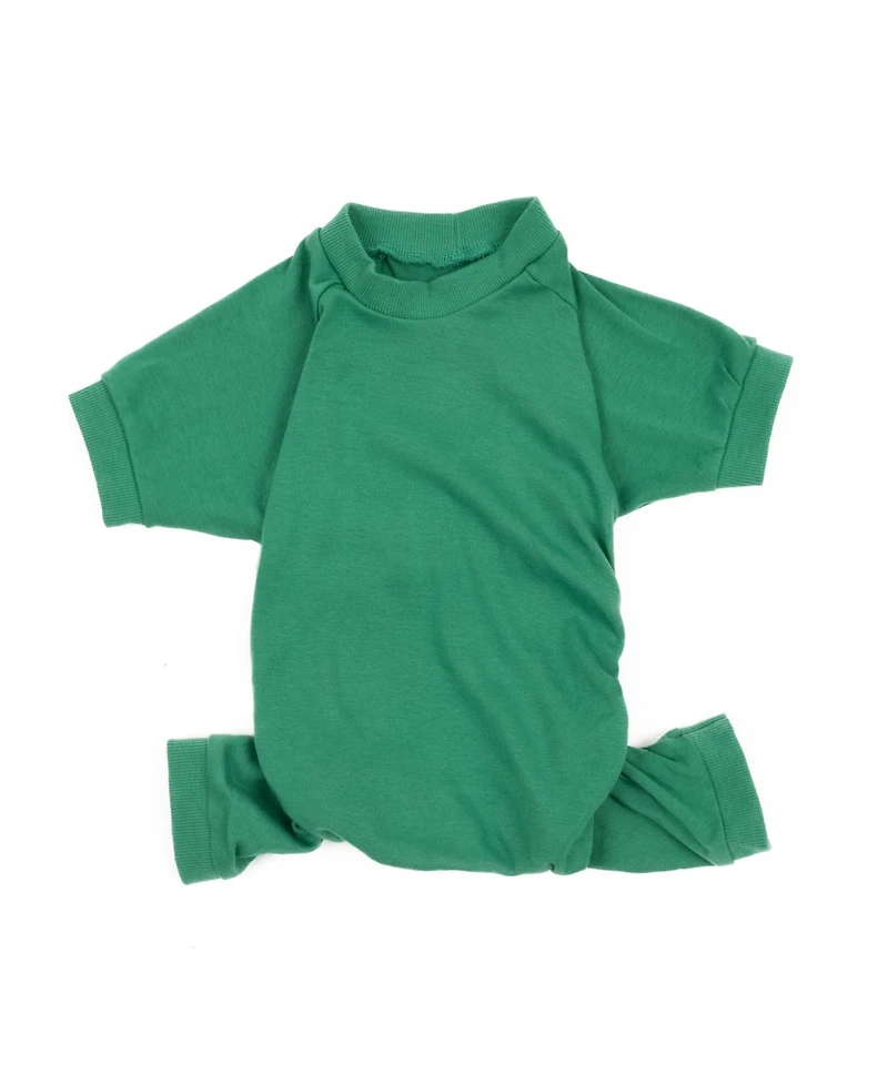 Leveret Dog Cotton Pajama Solid Green