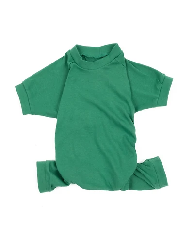 Leveret Dog Cotton Pajama Solid Green