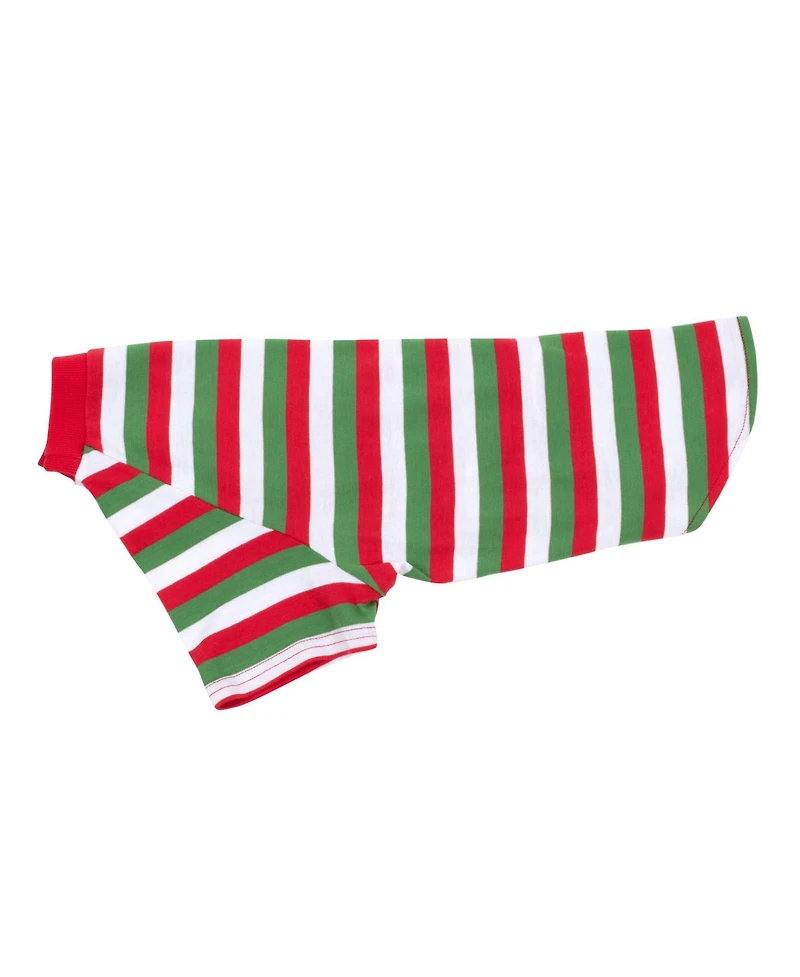 Leveret Big Dog Cotton Pajama Striped Red White and Green