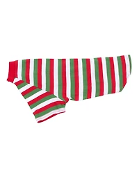 Leveret Big Dog Cotton Pajama Striped Red White and Green