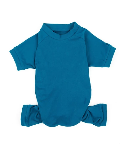 Leveret Dog Cotton Pajama Solid Teal