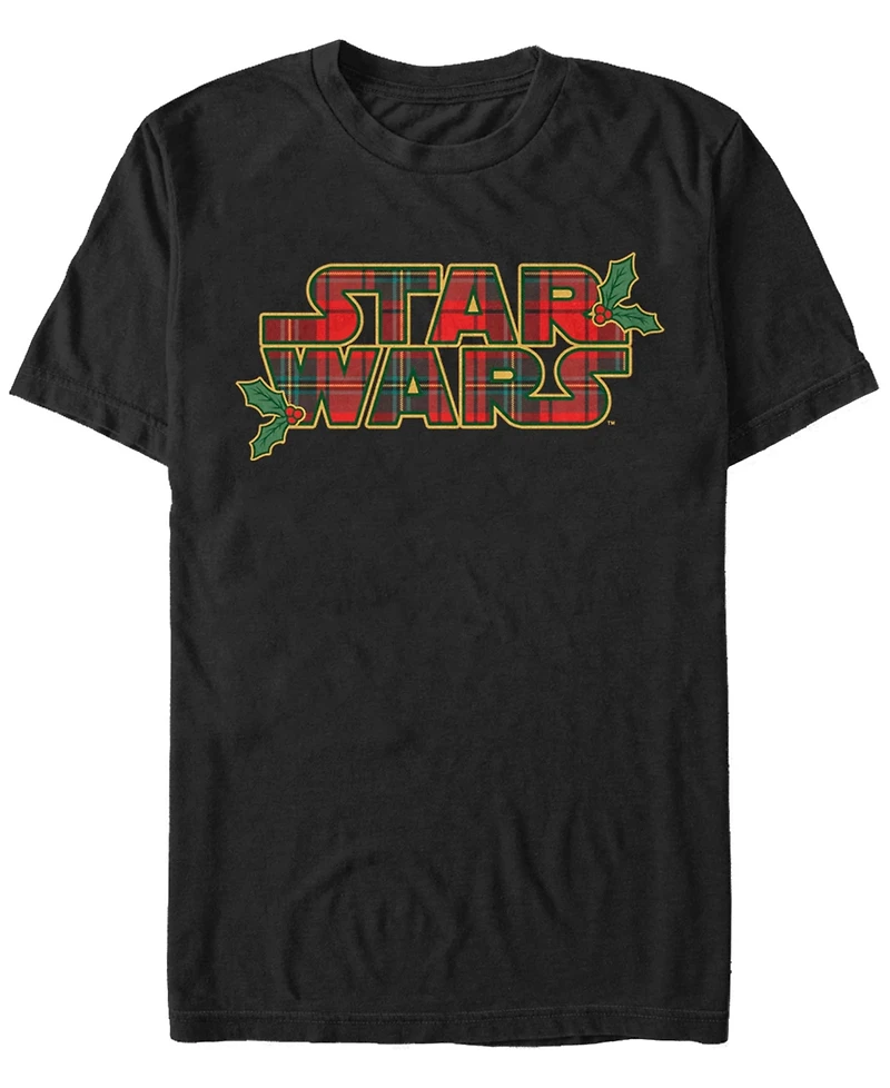 Fifth Sun Men's Star Wars Tartan Logo Short Sleeves T-shirt