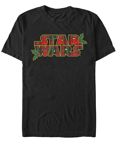 Fifth Sun Men's Star Wars Tartan Logo Short Sleeves T-shirt