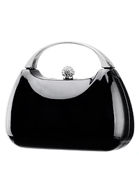 Nina Women's Metallic Minaudiere bag with Metal Handle