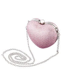 Nina Women's Crystal Heart Minaudiere Bag