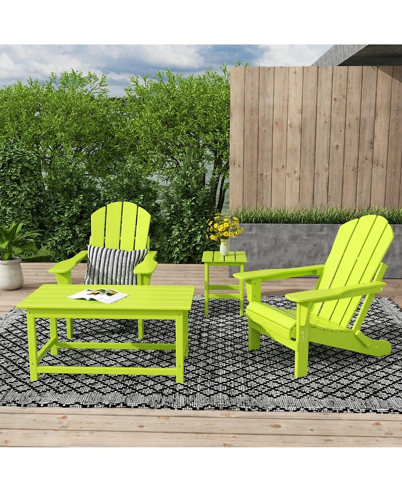 WestinTrends 4-Piece Outdoor Paio Adirondack Conversation Set