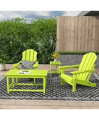 WestinTrends 4-Piece Outdoor Paio Adirondack Conversation Set