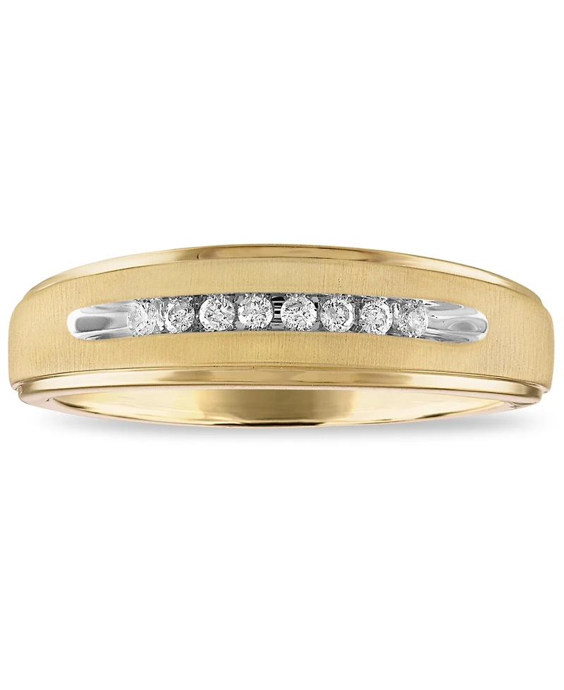 Men's Diamond Band (1/10 ct. t.w.) in 10k Yellow Gold or 10k White Gold
