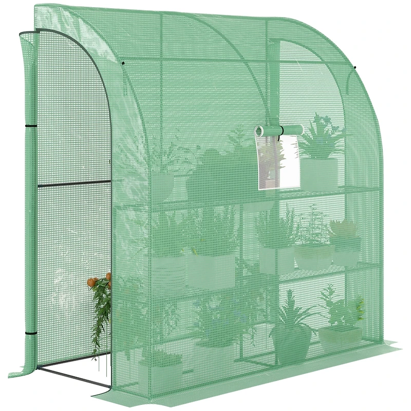 Outsunny 7' x 3' x 7' Plant Garden house with Window,