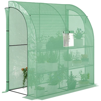 Outsunny 7' x 3' x 7' Plant Garden house with Window,