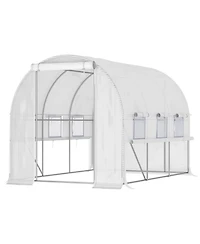 Outsunny 10' x 7' x 7' Outdoor Backyard Walk-in Tunnel Greenhouse