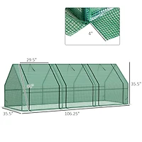 Outsunny 9' x 3' x 3' Portable Tunnel house Outdoor Garden Mini Hot House