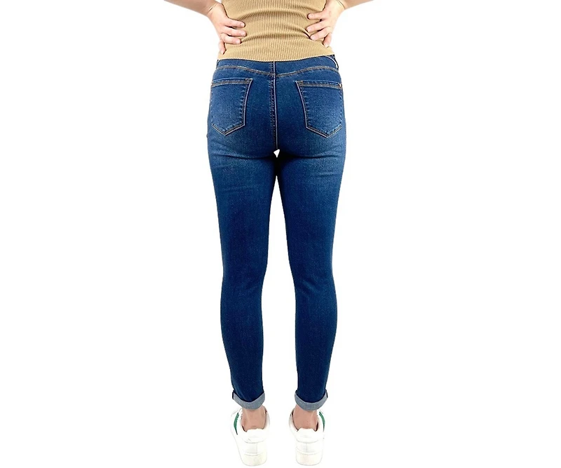 Indigo Poppy Maternity Distressed Skinny Jeans