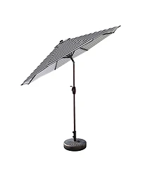 WestinTrends 9 Ft Outdoor Patio Market Umbrella with Bronze Round Base