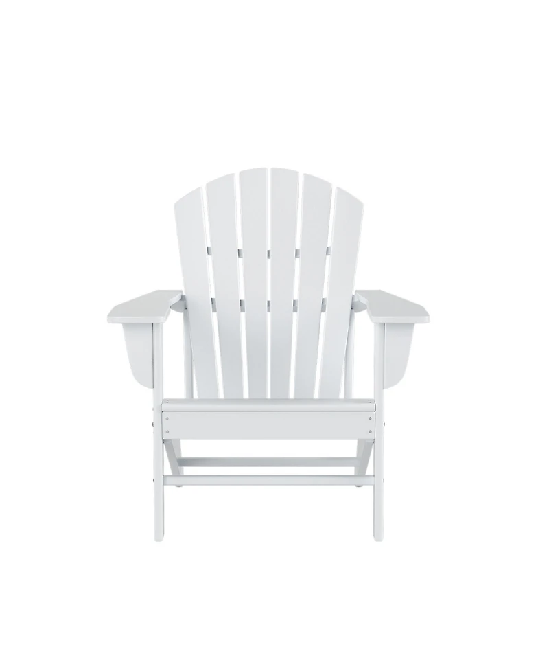 WestinTrends Outdoor Adirondack Chair With Footrest Ottoman Set