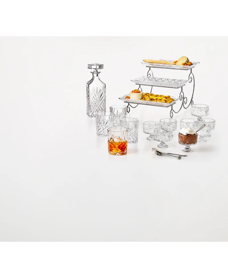 Godinger Dublin Crystal 3-Tier Server
